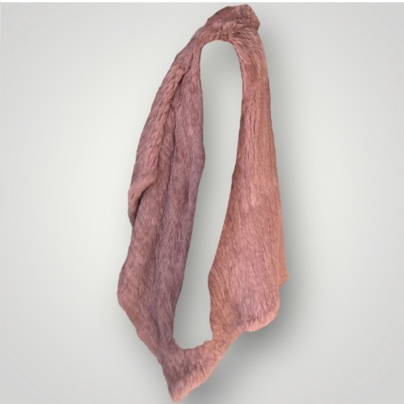 Love Token Mauve Angora Fur Vest Jacket - Picture 5 of 12